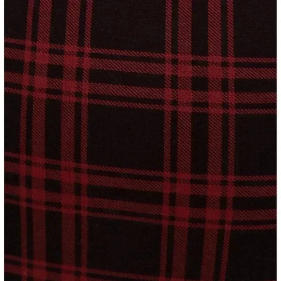 Torrid Studio Slim Fit High Rise Pixie Pant Red Plaid 0R - Picture 2 of 6